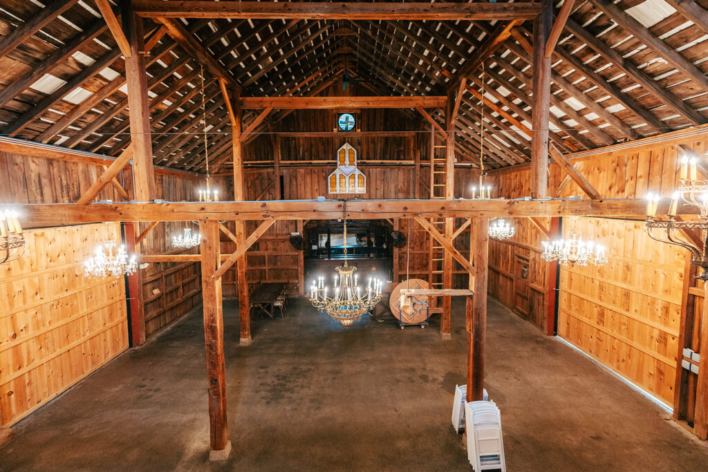 View of the historic barn from above