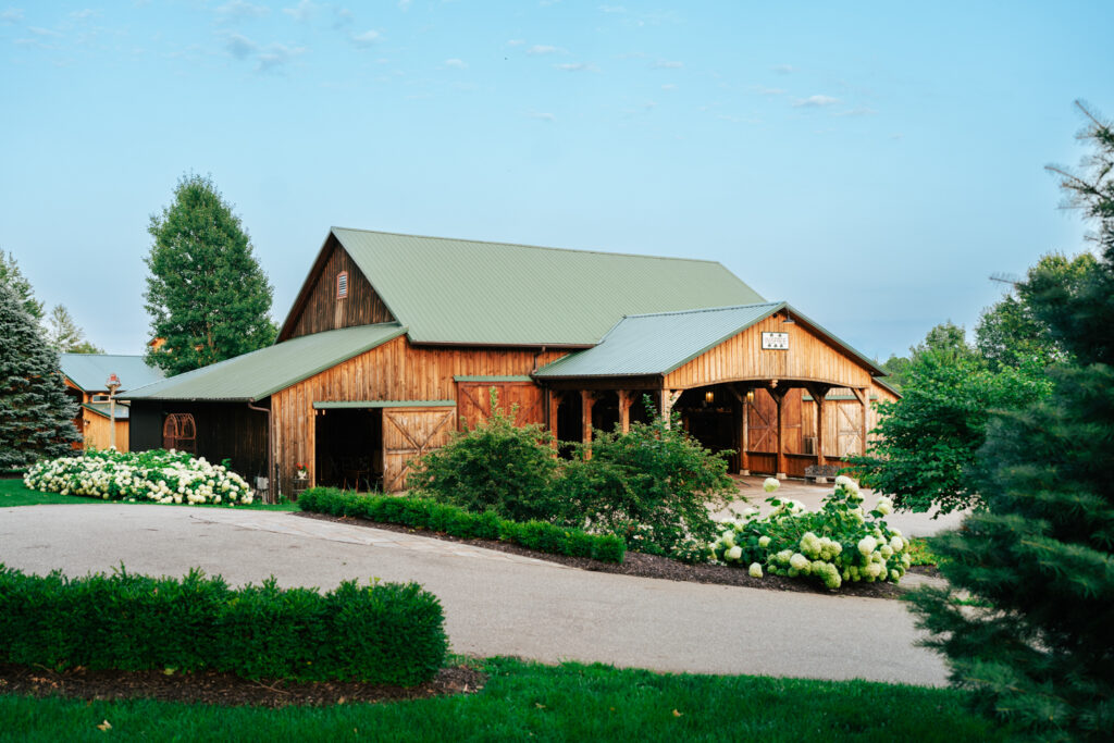 Historic 1893 barn at Inisfree Estate wedding venue in Southwest Michigan